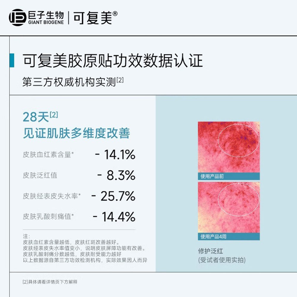 可复美【械字号】重组胶原蛋白敷料面膜  5片/盒 三盒