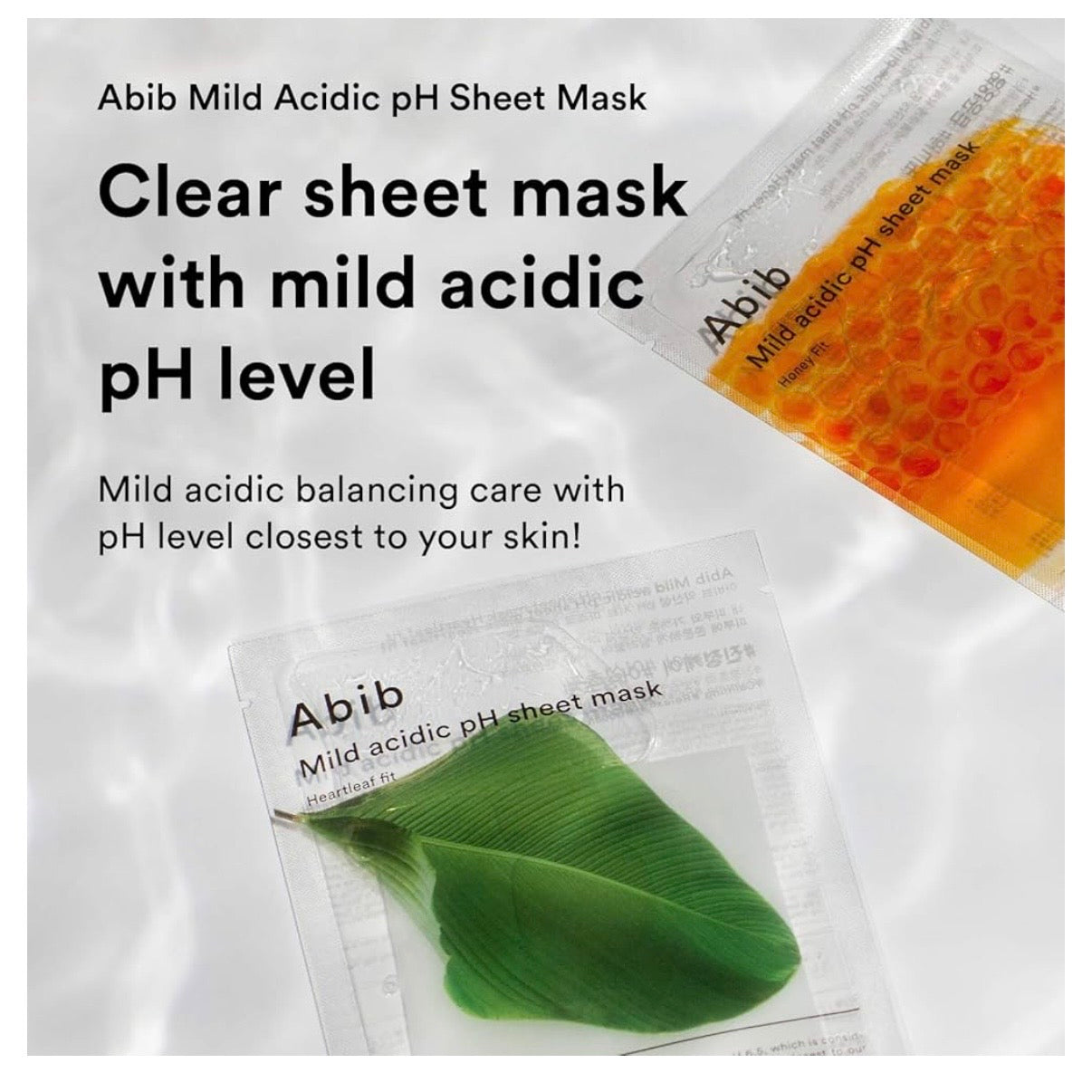 Abib Mild Acidic pH Sheet Mask Heartleaf Fit 10sheets 鱼腥草面膜10片