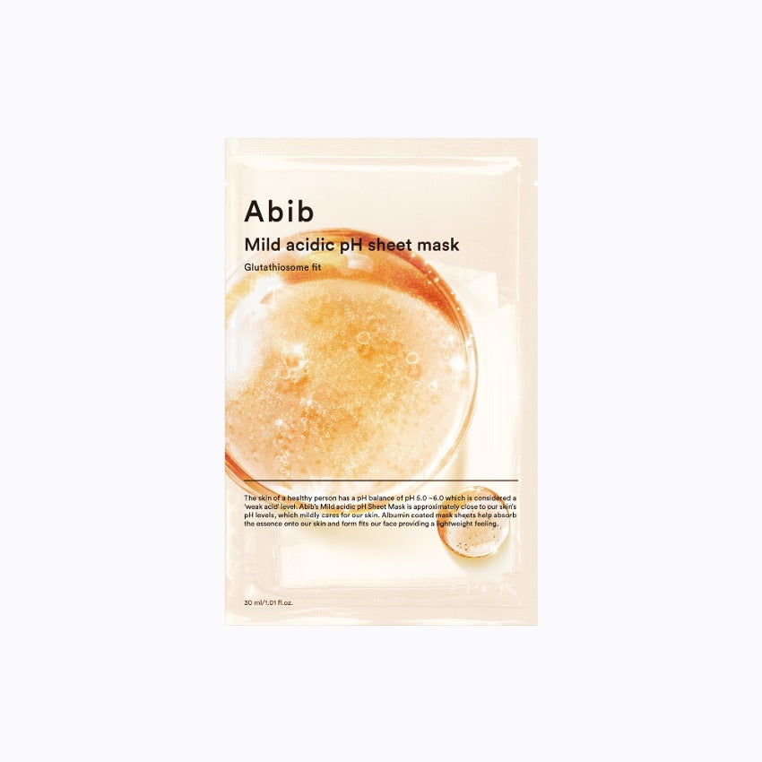 Abib Mild Acidic pH Sheet Mask 10sheets 谷胱甘肽面膜10片