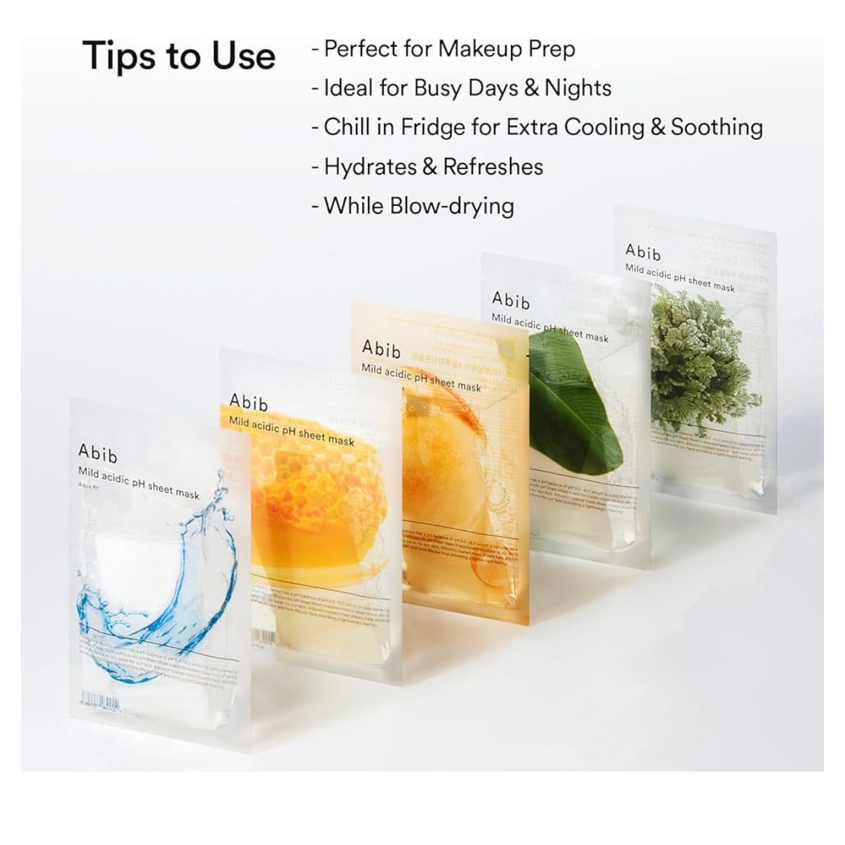 Abib Mild Acidic pH Sheet Mask Aqua Fit 10 Sheets 水库面膜10片