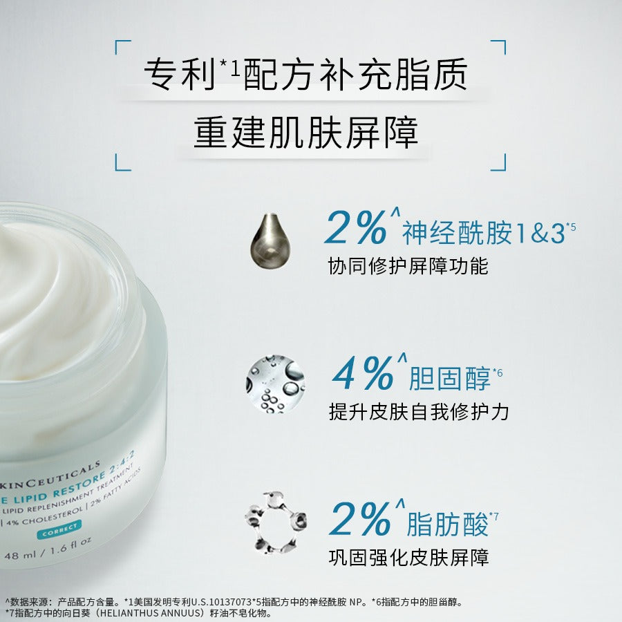 SkinCeuticals Triple Lipid Restore 2:4:2 48ml 修丽可242皮脂膜修护霜 三重滋润紧致面霜