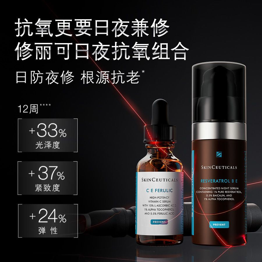 SkinCeuticals Resveratrol B E Night Serum 30ml 修丽可RBE肌活修护夜间精华凝露